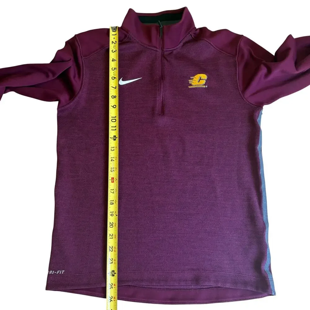 Central Michigan Chippewas Nike‎ Dri-Fit Men's Quarter 1/4 Zip Sweatshirt Small